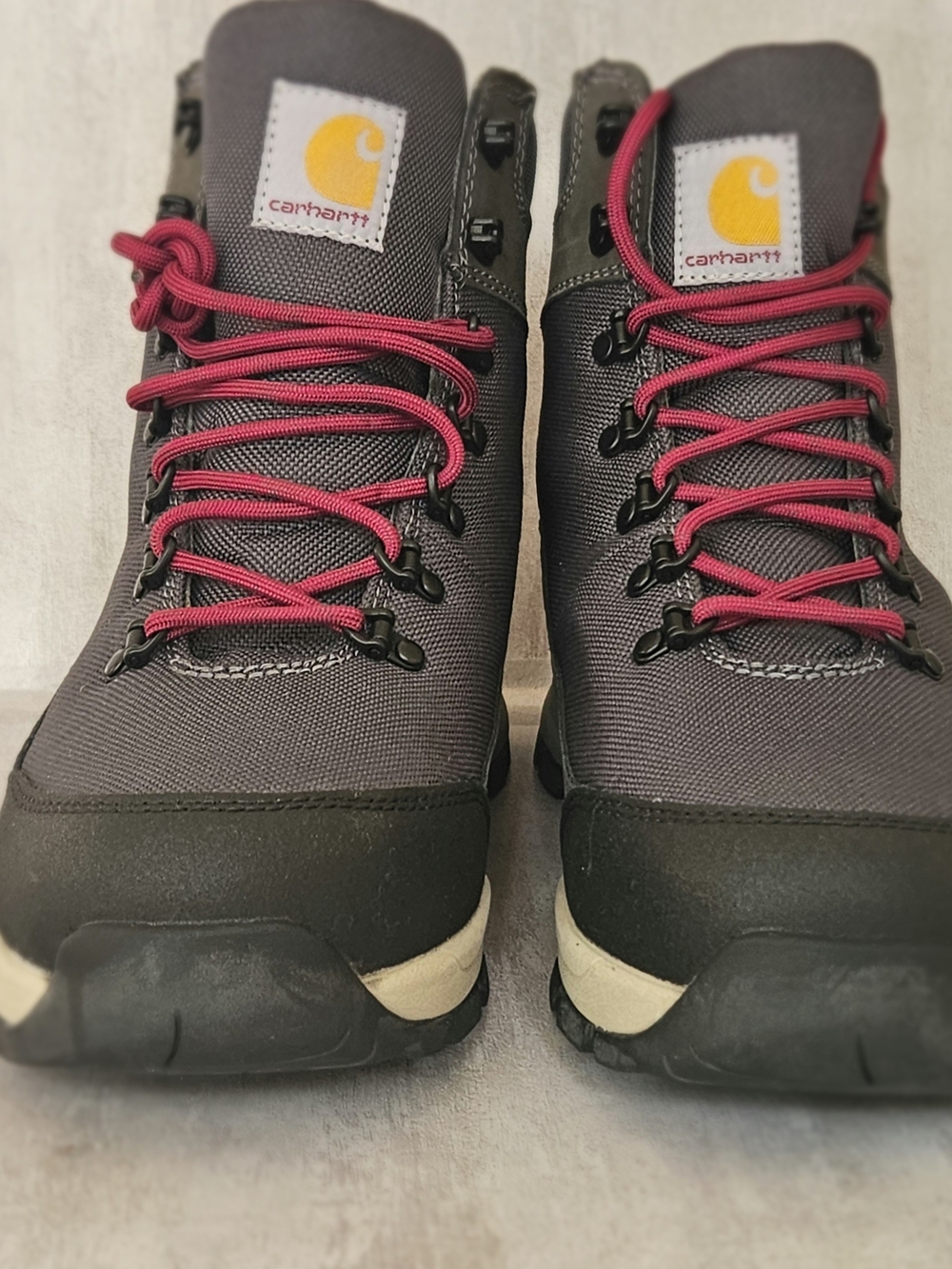 Carhartt Women's 6" Waterproof Soft Toe Work Boots Grey Pink Size 10 M - Picture 2 of 12